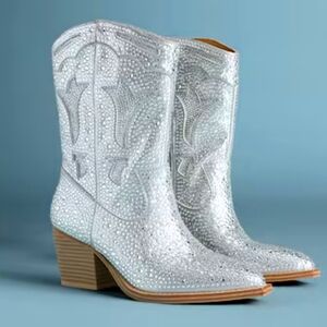 Crown Vintage Rhinestone Cowboy Boots